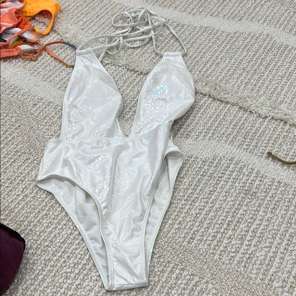 Women’s White One Piece Swimsuit